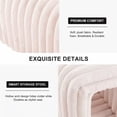 thumbnail image 4 of Howcool Corduroy Ottomans Bench with Cat Hideaway, 33"L Plush Upholstered Bench Ideal for Blanket Storage for Living Room & Bedroom, 4 of 9