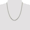 thumbnail image 5 of Solid 925 Sterling Silver 4mm Beveled Curb Cuban Chain Necklace - with Secure Lobster Lock Clasp 22", 5 of 6