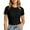 Black, variant on Women's Summer Comfort Slim Fit Sheer Pullover for Daily and - Lightweight Round Neck Mesh Overlay Fitness Top Solid Color Suitable for Spring and Spring/Summer, S, Mint Green