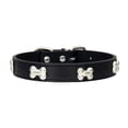 thumbnail image 1 of Pet Collar with Metal Bone Decoration Pet Collar with Bone Pattern Design Adjustable Size Metal Buckle Leash Clip Included Adjustable Size Pet Collar, 1 of 1