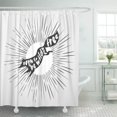 thumbnail image 1 of KSADK Vintage Hipster Creative Typographic with Fox Born to Be Wild and Free Starburst Shower Curtain 66x72 inch, 1 of 1