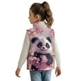thumbnail image 3 of Pzuqiu Panda Girls Sleeveless Vests Size 5-6 Fall Winter Clothes Versatile Warm Zipper Winter Sleeveless Jacket with Pockets Wind Proof Fall Outfits Fashion Clothing for Girls, 3 of 7