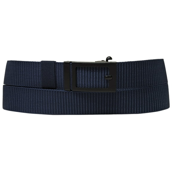 Navy Perfect Fit Tactical Nylon Canvas Web Belt Black Metal Buckle