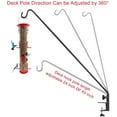 thumbnail image 4 of More Birds 24-inch Clamp-on Deck Hook for Bird Feeders, Black/2pack, 4 of 8
