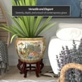 thumbnail image 3 of Red Lantern 16" Satsuma Porcelain Fishbowl Planter, 3 of 6