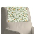 thumbnail image 4 of COEQINE Non-Slip Recliner Headrest Protector Faux Leather Sofa Headrest Covers Waterproof Head Rest Covers with Adhesive Backed Hook and Loop Straps, 17x27 Inch, Flower Leaf Green, 3 Pieces, 4 of 7