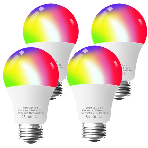 SAUDIO LED RGB Color Changing Bulbs  Smart WiFi Alexa Light Bulbs 
