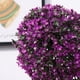 thumbnail image 5 of EeaseMX Bola de plantas artificiales, planta simulada, bonsái decorativo, bola de flores de plástico para decoración del hogar y el jardín (morado y rojo), 5 of 7