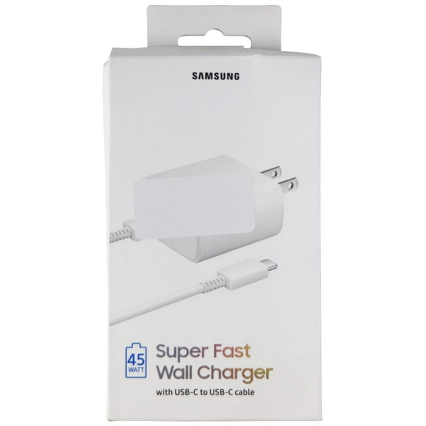 Câble USB-C vers USB-C SAMSUNG, charge ultra rapide 45W (Blanc)