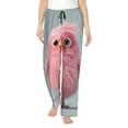 thumbnail image 1 of Balery Adorable Pink Fluffy Birds Pantalones de pijama para mujer, pijamas ultraligeros, pantalones de estar por casa-3X-Large, 1 of 6