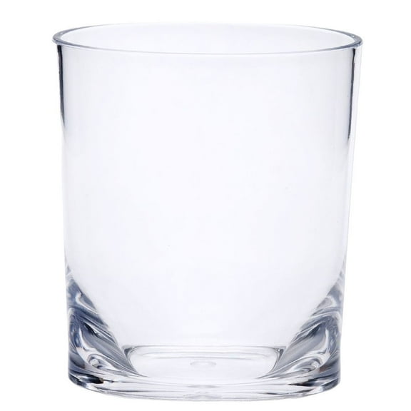 HomeRoots Set Of Four Clear Tritan Plastic Stemless Whiskey Glass