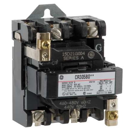 480VAC Non Reversing Magnetic Contactor 3P 18A NEMA 0 GE