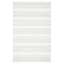 SAFAVIEH Striped Kilim Peyton Striped Polyester Area Rug, Beige/Ivory, 8' x 10'
