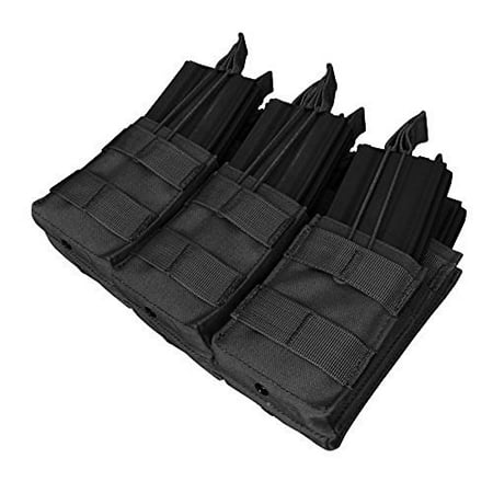 System M4 Double Mag Pouch - Condor Tactical MOLLE Triple Stacker Tactical M4 Mag Pouch - Black