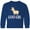 Royal Blue, variant on Goat Girl Farm Animal Long Sleeve Youth T-Shirt
