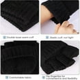 thumbnail image 3 of Thermal Insulation Fingerless Texting Wool Gloves for Women and Men Winter Warm Knitted Convertible Mittens Flap, 3 of 6
