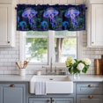 thumbnail image 2 of Jellyfish Window Valance Curtain Ocean Marine Life Rod Pocket Short Curtain for Living Room, Bedroom & Kitchen Window Decor 60x18in, 2 of 8