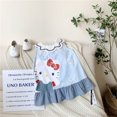 thumbnail image 1 of Vestido de niña Sanrios novedad de verano falda de Hellokitty Kawaii Anime MyMelody sin mangas con tirantes lindo dulce femenino chaleco con forma de corazón falda regalo, 1 of 4