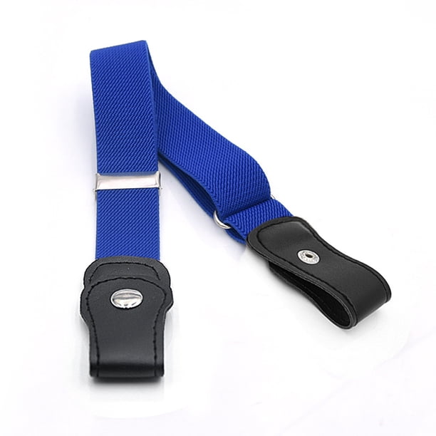 Sonducket Cinturón sin hebilla Suministros de armario para niños Niñas a cuadros morados y negros Cinturones azul fresco Sonducket AP008680-12