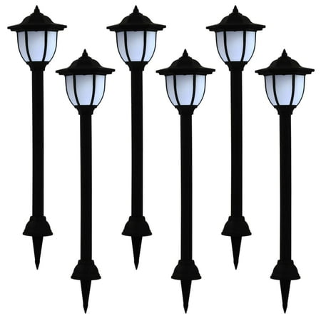 

LHCER Outdoor Solar Lamps 6 pcs LED Black