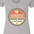 thumbnail image 4 of Inktastic Chicken Farmer Women's V-Neck T-Shirt, 4 of 5