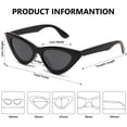 thumbnail image 4 of Gafas de sol Cat Eye LIKSMU Vintage Retro para mujer, color negro, 4 of 6
