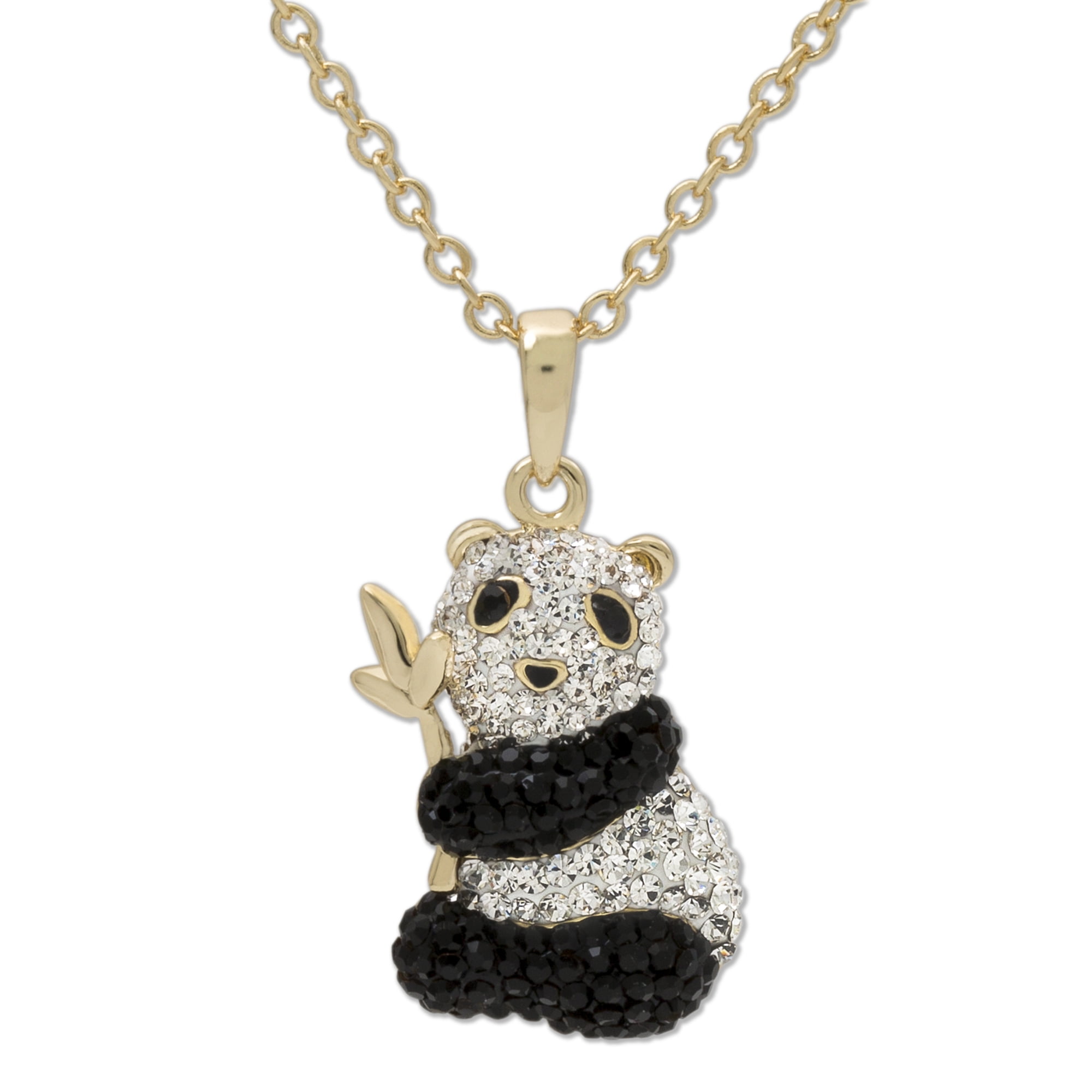 Crystal Panda Bear Fashion Jewelry ~Animal Theme Pendant Necklace for Women