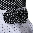 thumbnail image 6 of Richie House Girls White Black Pintuck Dotted Bow Polished Dress 11/12, 6 of 7