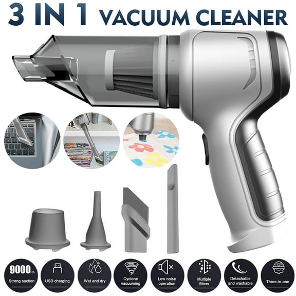 Handheld Vacuum, Wet and Dry Car Vacuum Cleaner Cordless with 9000PA Powerful Suction for Home and Car