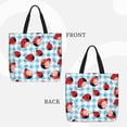 thumbnail image 2 of Pofeuu Flowers and Lady Bugs Print Tote Bag for Women,Hobo HandBags with Zipper,Large Capacity Casual Shoulder Handbags with Inner Pockets, 2 of 7