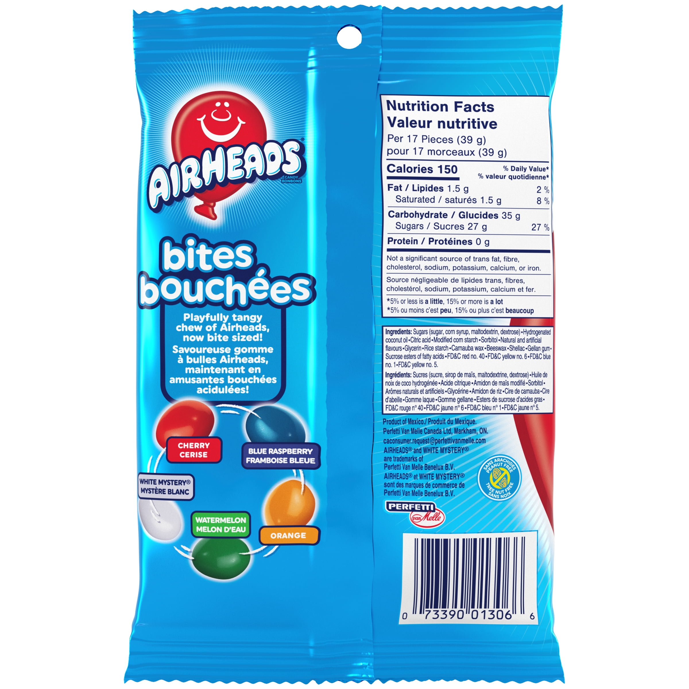 Airheads Bites, Original Fruit Candy, 200g, E-AIR HEADS AIRHEADS BITES FRUIT