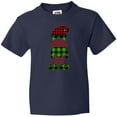 thumbnail image 3 of Inktastic Merry Christmas Elf in Red and Green Plaid Youth T-Shirt, 3 of 5