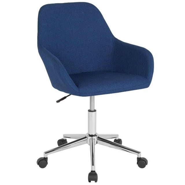 Cortana Home and Office Mid-Back Chair in Black Fabric