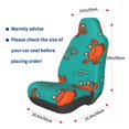 thumbnail image 3 of Wukai Colorful Crab Full Set Car Seat Covers with Soft Padding Universal Auto Front Seats Protector and Cushion Mat, 3 of 5