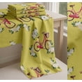 thumbnail image 6 of Soimoi Yellow Cotton Poplin Fabric Roses & Bicycle Transport Print Fabric by Yard 42 Inch Wide, 6 of 7