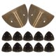 thumbnail image 1 of 12 piezas Caja de metal Protectores de esquina Protector de protección Antigua Triángulo Triángulo Escuela de esquina para esquinas de mesa y esquinas de escritorio, 1 of 4