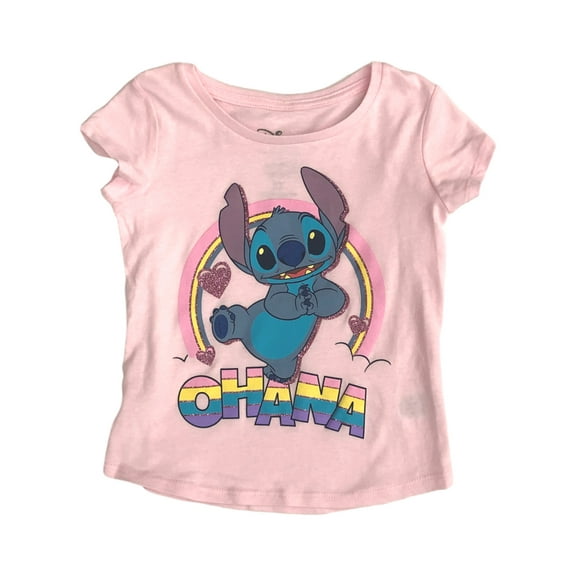Jumping Beans Disney Lilo & Stitch Toddler Girls Short Pink Tee T-Shirt 5T