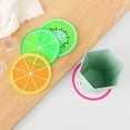 thumbnail image 4 of Travelwant 7Pcs/Set Fruit Coaster, Non Slip Coasters Heat Insulation Colorful Unique Slice Silicone Drink Cup Mat for Drinks Prevent Furniture and Tabletop, 4 of 7