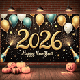 thumbnail image 5 of Golden Numbers 2026 New Year Banner Colorful Balloons Happy New Year Display Star Decorations Firework Design New Year Backdrop for New Year Eve 2026 Celebration New Year Party, 5 of 8
