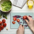 thumbnail image 4 of Enjoy the Little Things Cutting Board, Traditional Motif with Boho Inspirational Words, Decorative Tempered Glass Cutting and Serving Board, Small Size, Multicolor, by Ambesonne, 4 of 5