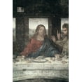 thumbnail image 2 of Da Vinci, Leonardo 11x14 Black Ornate Wood Framed with Double Matting Museum Art Print Titled - The Last Supper - Detail, Center, 2 of 4