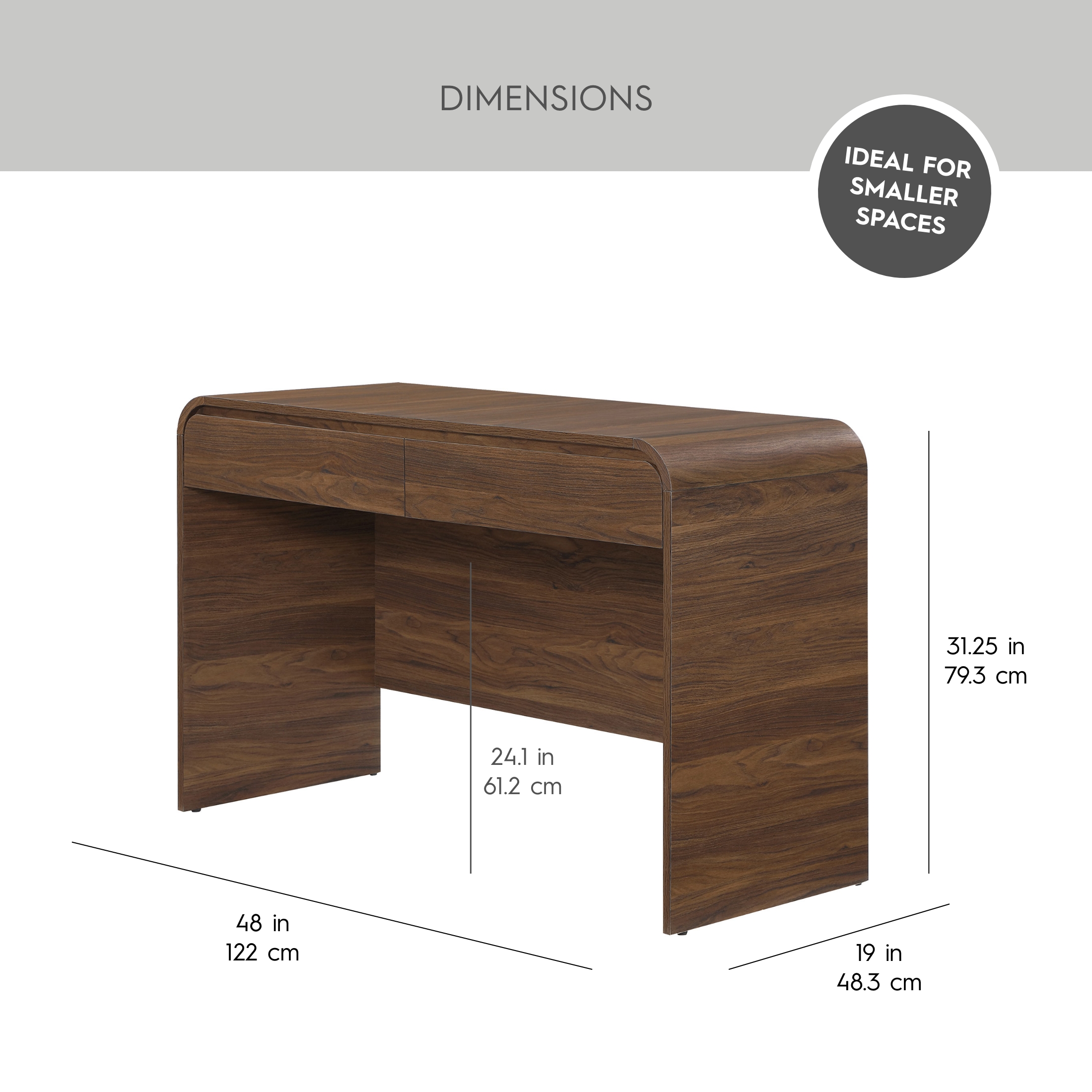 Better Homes & Gardens Juliet Loft Desk, Walnut photo 4