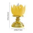 thumbnail image 2 of Electronic Candle Lotus Flower Ambient Night Light, Mini Safe Flickering LED Home Decor, Battery Operated Plastic Lantern, 2 of 7
