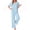 Haze Blue, variant on MINTREUS Women's Pajama Set Short Sleeve Sleepwear Set Soft Two Piece Matching Set with Pockets