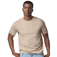 thumbnail image 3 of Gildan Men's Crew Neck Short Sleeve T-Shirt, Light Cotton, Bulk Modern Fit Tee, Sand, 3XL, 6 Pack, 3 of 6