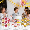 thumbnail image 4 of Soporte expositor para adornos navideños de 7 columnas, de acrílico transparente, para cupcakes y joyería., 4 of 5