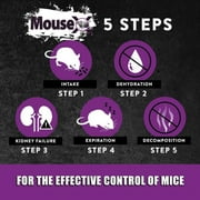 MouseX Rodent Control Bait Trays for Rats and Mice – Poison Free, Pet Safe Indoor and Outdoor Use Pellets 3 oz Trays - 2 Pack