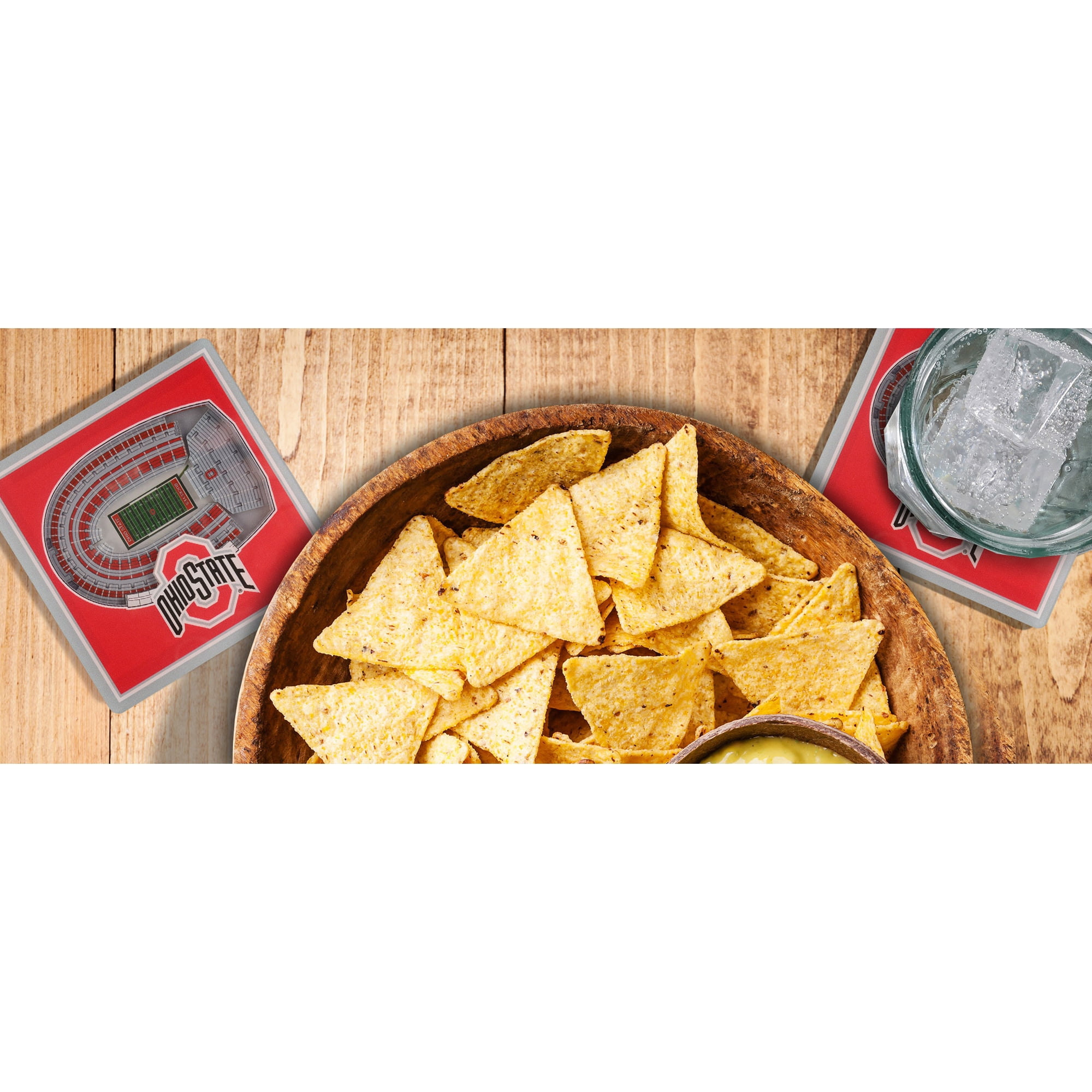 IDNA Ohio State Buckeyes Red 3D StadiumViews Coasters