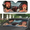 thumbnail image 3 of 3D Cheech Chong Windshield Sunshade Universal Fit Cars Suv Truck, 3 of 6