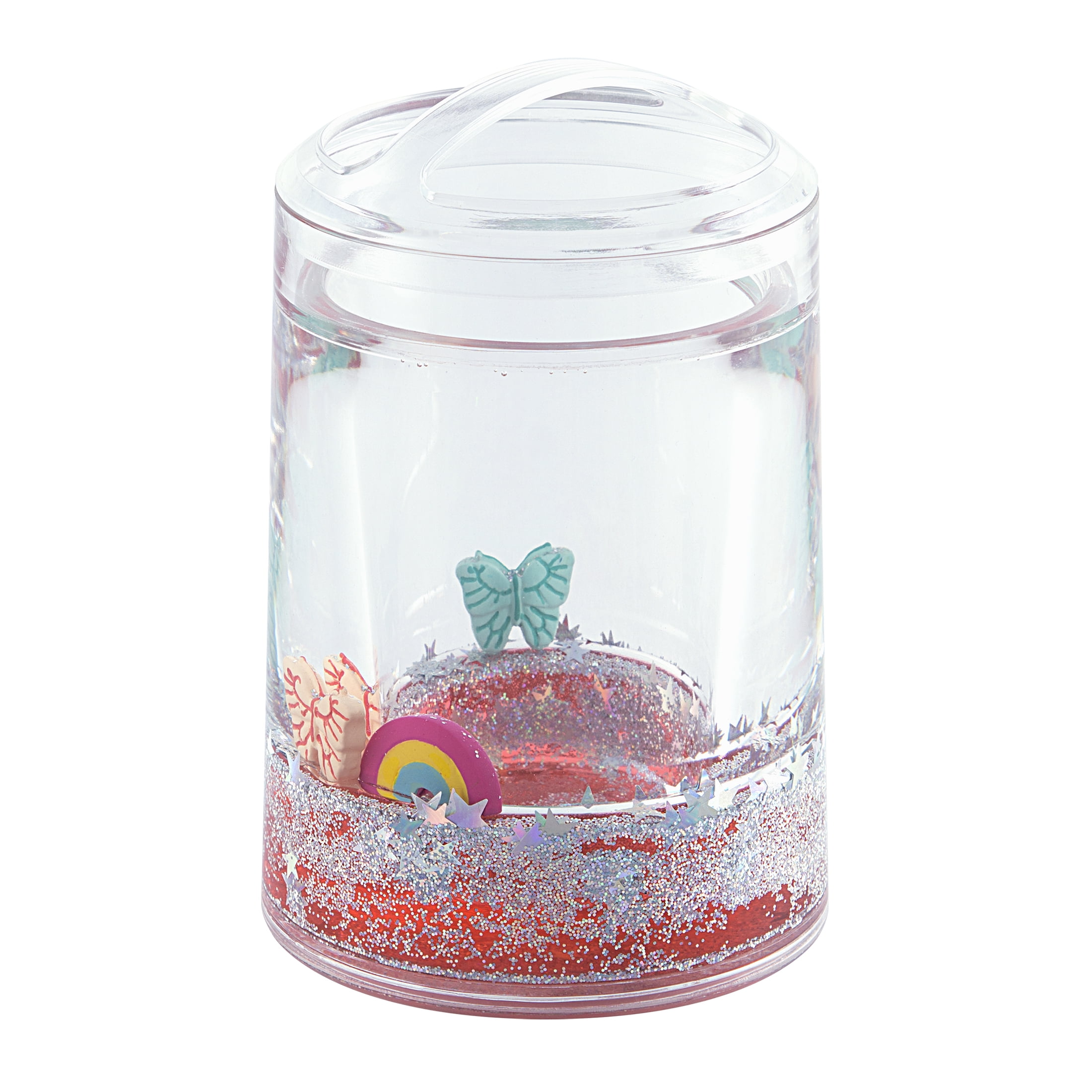 Rainbow Clear Plastic Floatie Toothbrush Holder with Glitter by Your Zone, Multi